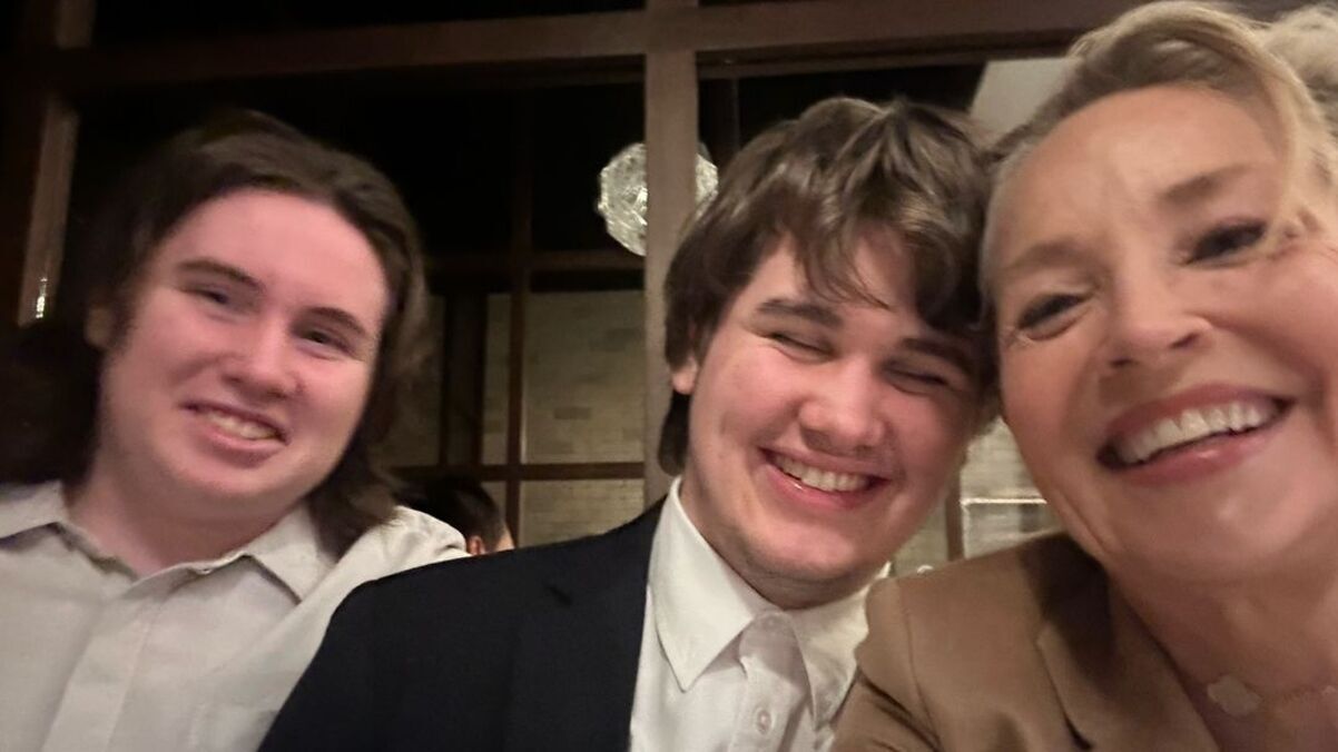 Шерон Стоун з синами Шерон Стоун з синами