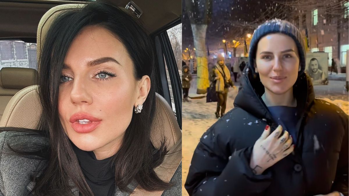 Анна Алхим снялась на фоне портретов погибших Героев Анна Алхим снялась на фоне портретов погибших Героев