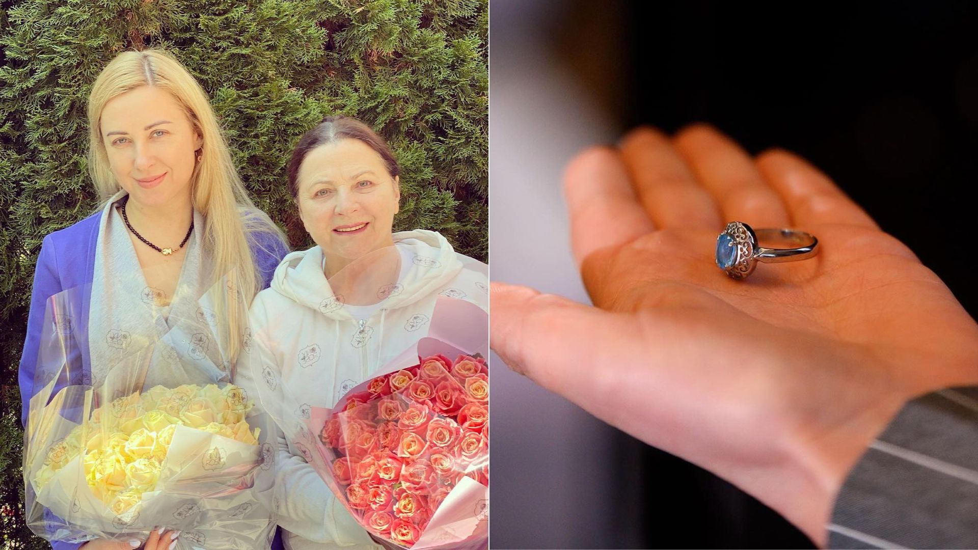 Тоня и Нина Мавиенко и кольцо народной артистки Тоня и Нина Мавиенко и кольцо народной артистки