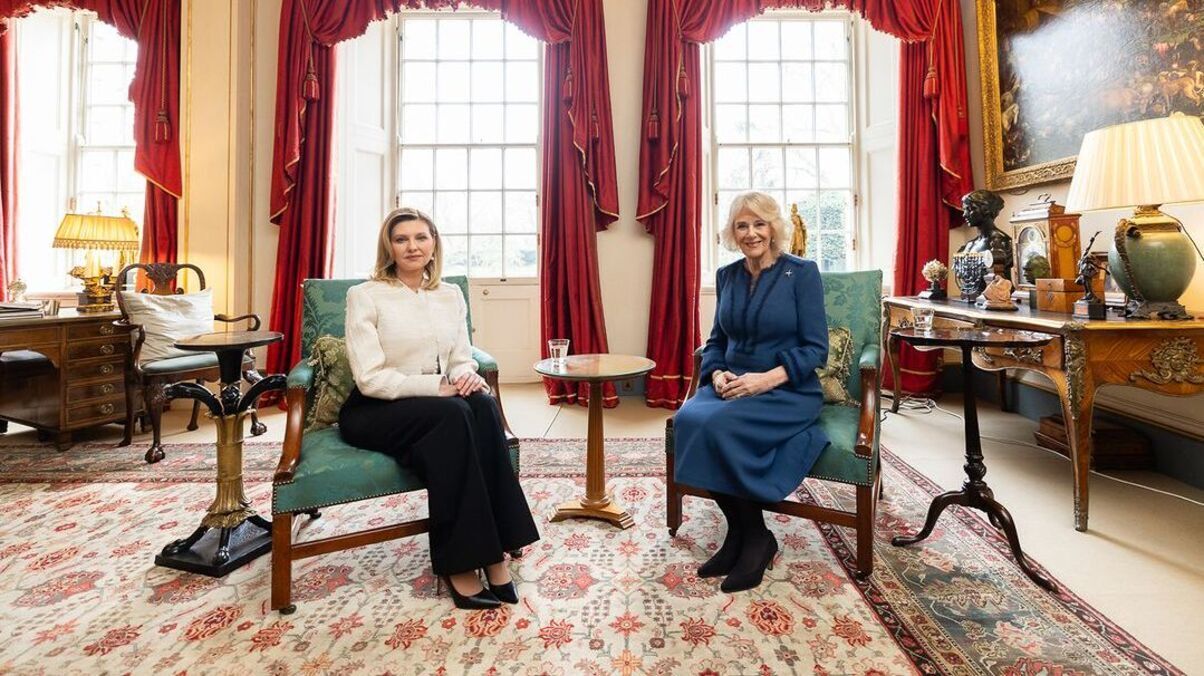 Елена Зеленская и королева Камилла Елена Зеленская и королева Камилла