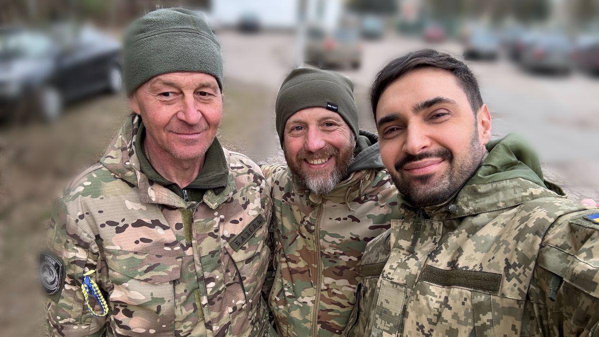 Віталій Козловський з побратимом Віталій Козловський з побратимом