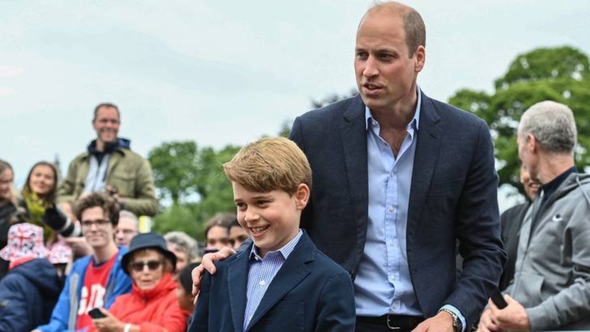 Принц Уильям вместе с сыном Джорджем