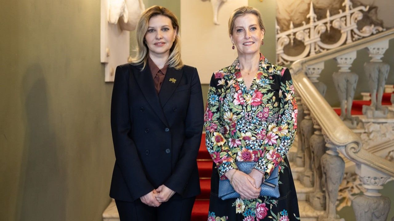 Олена Зеленська з герцогинею Софі Олена Зеленська з герцогинею Софі