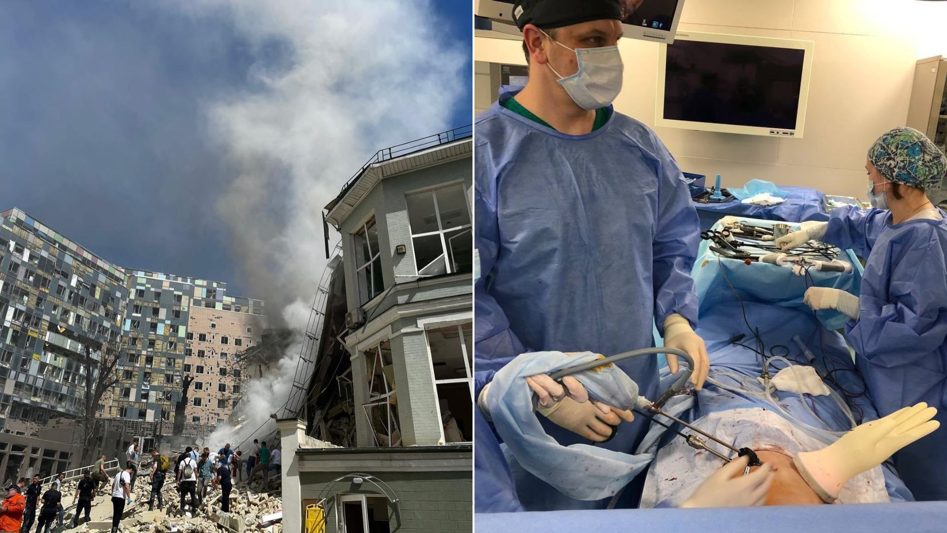 Россияне обстреляли "Охматдет" Россияне обстреляли "Охматдет"